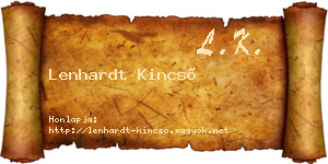 Lenhardt Kincső névjegykártya